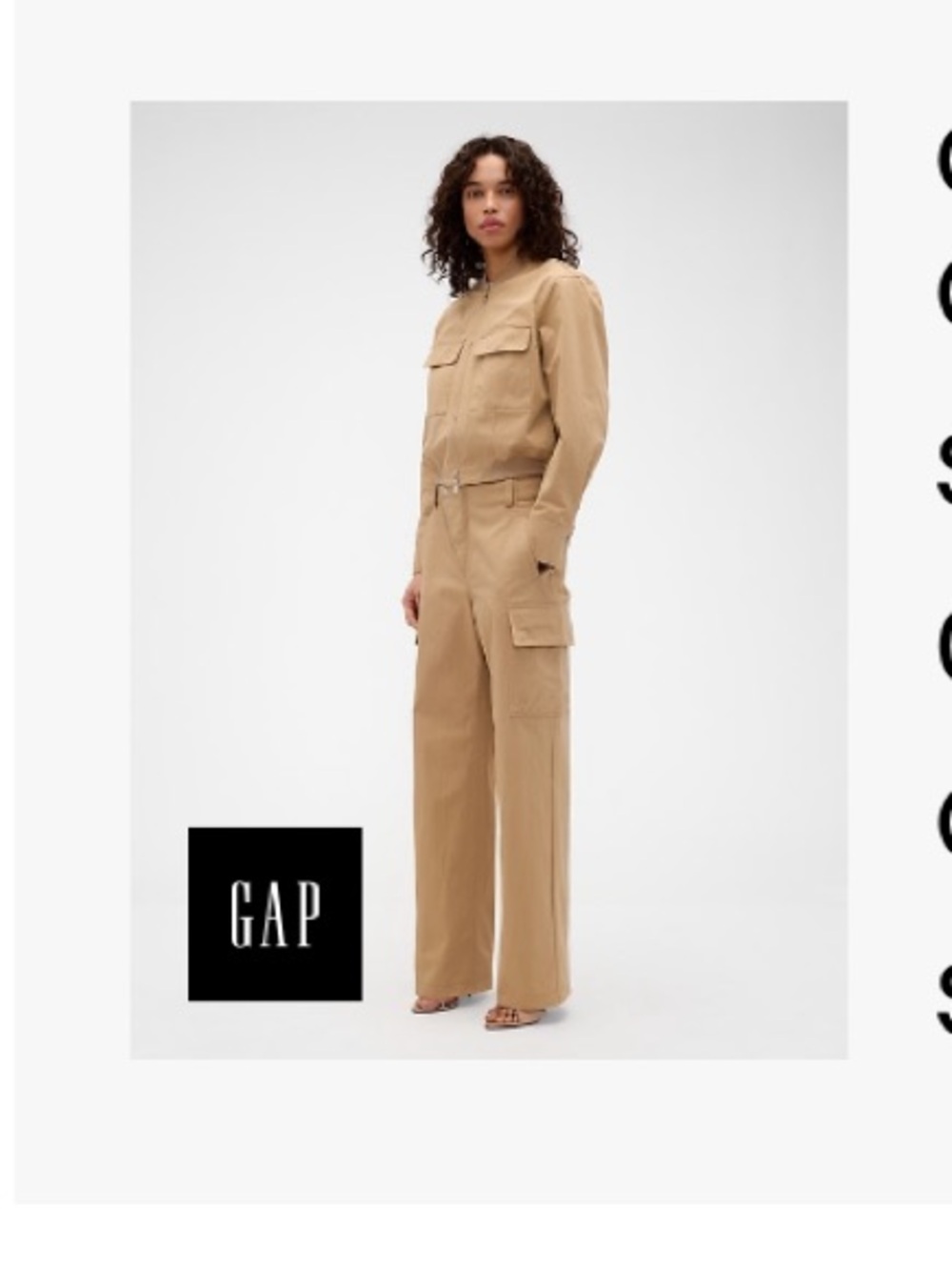 Gap Victoria Beckham Mojave Wide-Leg Cargo Pants NWT Size 0